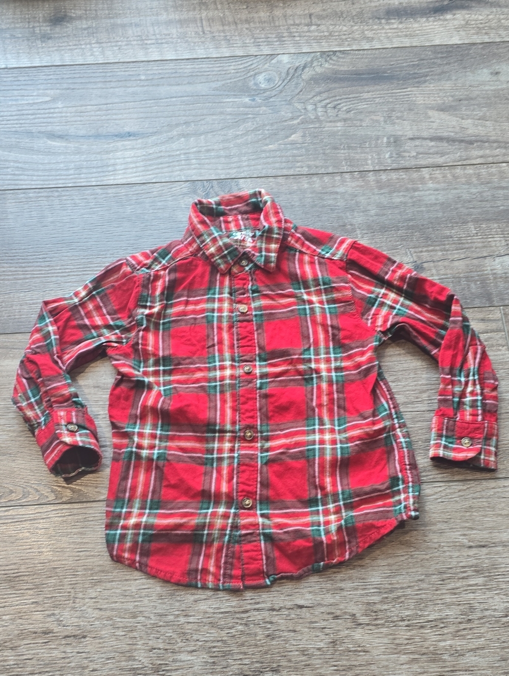 Carter's Red Plaid Button-Down Shirt